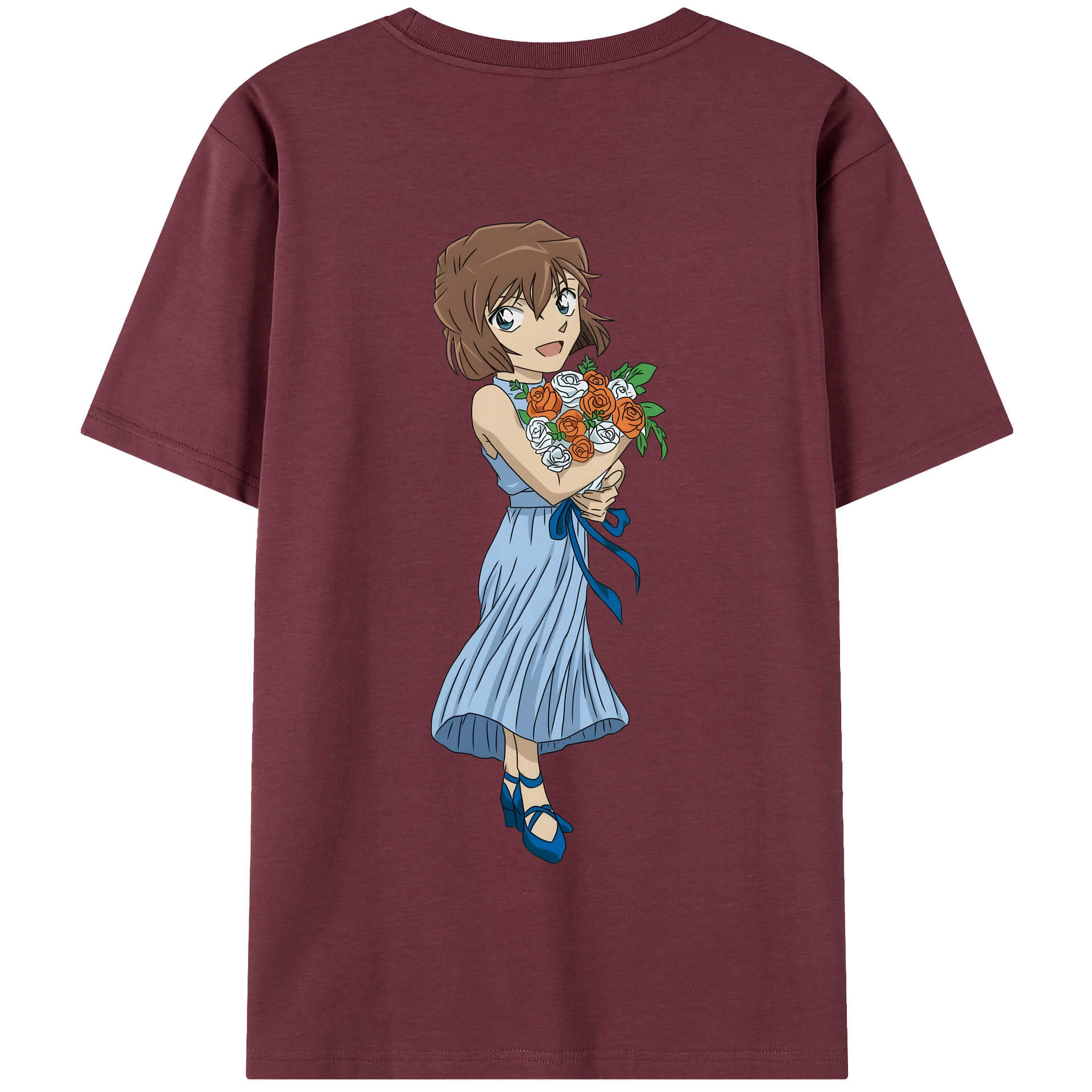 （画像用） 名探偵コナン 灰原 哀 はいばら あい Detective Conan Anita Hailey、Vi Graythorn Haibara Ai 綿100％半袖Tシャツ（背面プリント）